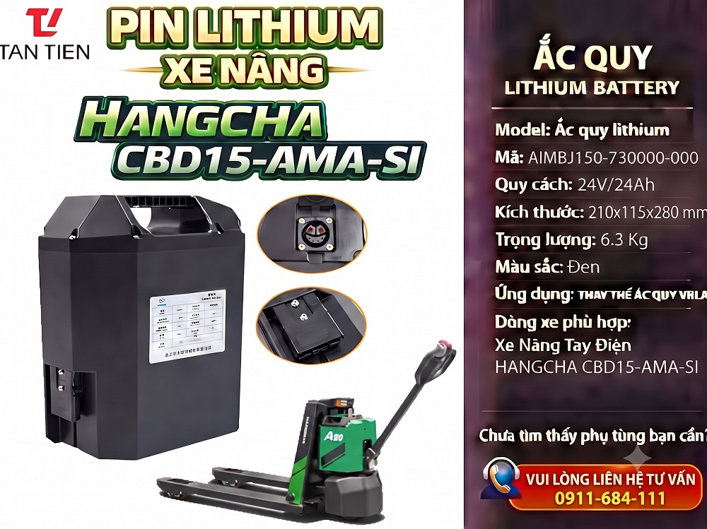 Pin Xe Nâng HANGCHA CBD15-AMA-SI 24V/24Ah